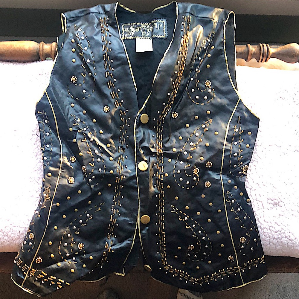 Really Cool vintage embellished vest by JouJou! (Unisex)